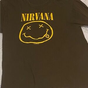 NIRVANA Black Tee with Yellow Logo
